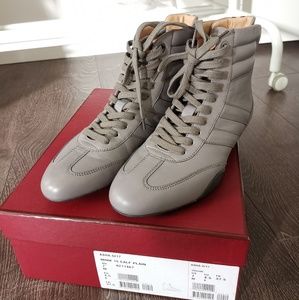 ❗SOLD❗Bally Calf skin booties/ hi tops sneakers
